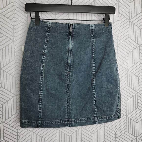 Free People Denim Modern Fem High Rise Mini Skirt - Picture 6 of 11